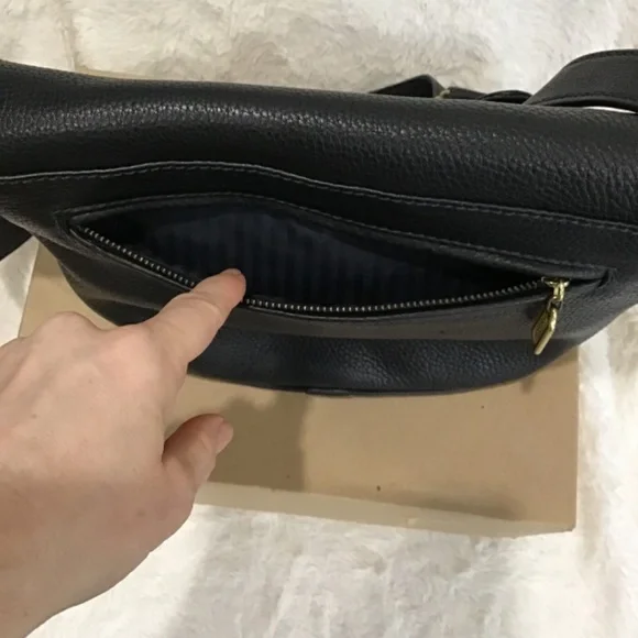 VTG Coach Sonoma Black Flap Crossbody Bag 90s Pebbled Leather Classic City - Picture 6 of 14